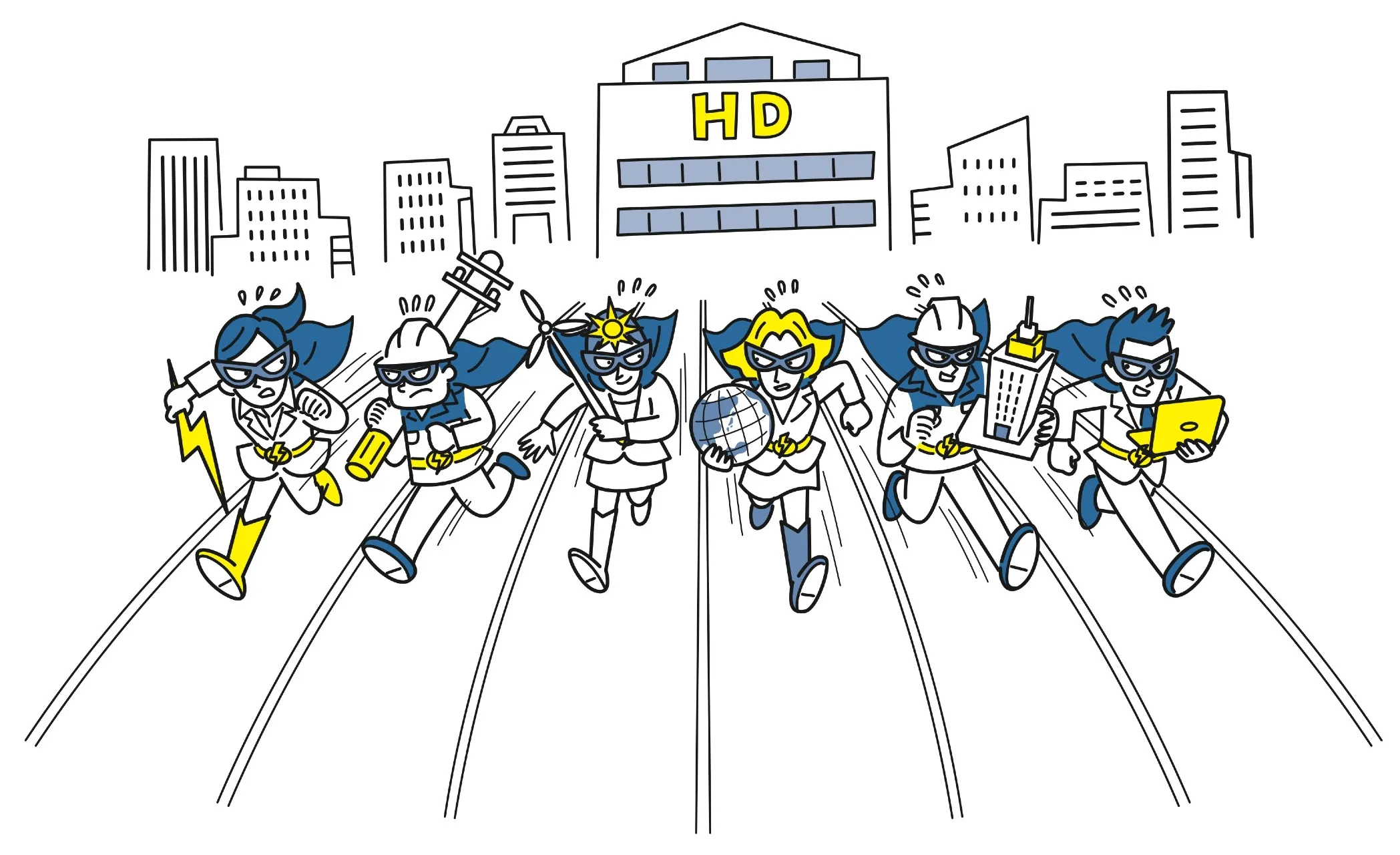 基幹会社６社の精鋭集団のイラスト図